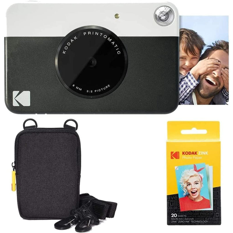 Kodak Printomatic Instant Print Camera & Zink Photo Paper (20 Sheets) Basic Bundle