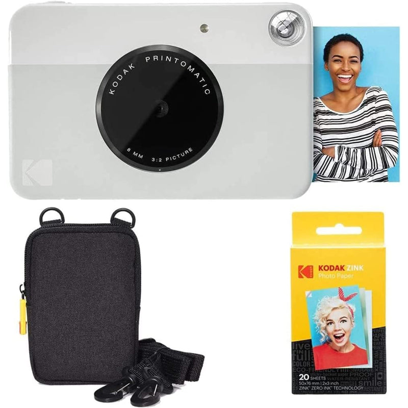 Kodak Printomatic Instant Print Camera & Zink Photo Paper (20 Sheets) Basic Bundle