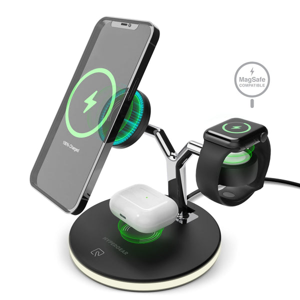 HyperGear MaxCharge 3-in-1 MagSafe Wireless Charging Stand for iPhone + Apple Watch + AirPods