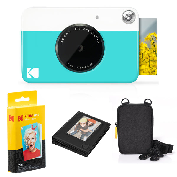 Kodak Printomatic Instant Print Camera & Photo Paper (20 Sheets) Album Bundle