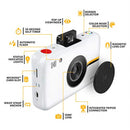 Kodak Step Digital Instant Camera (White), 10MP Image Sensor & Zink Technology Starter Bundle