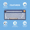 Azio IZO Wireless Keyboard (Blue Switch)