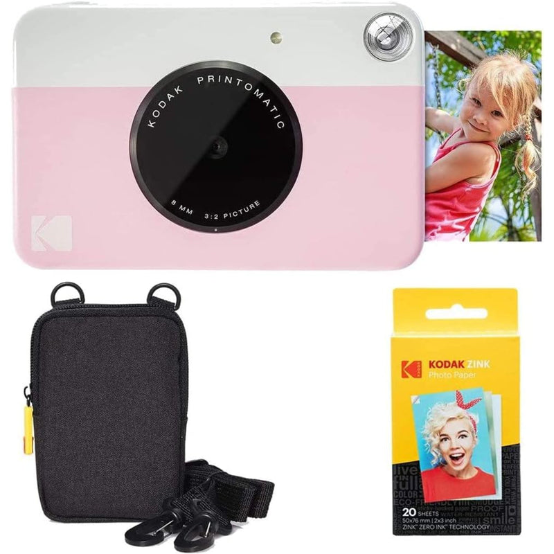 Kodak Printomatic Instant Print Camera & Zink Photo Paper (20 Sheets) Basic Bundle