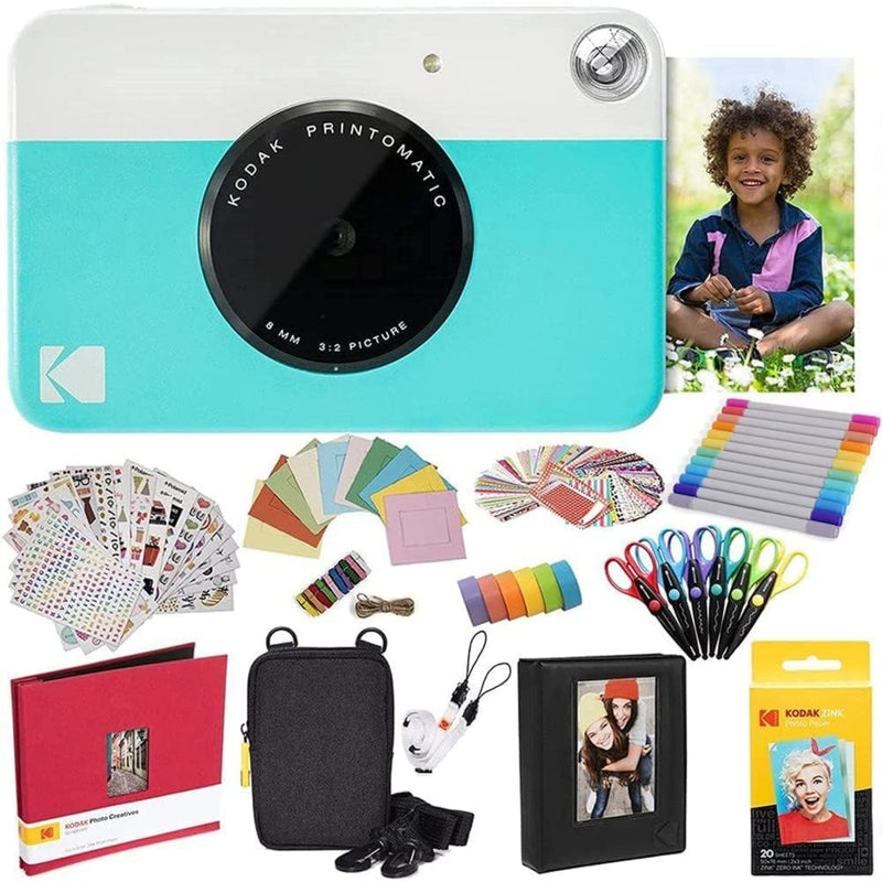 Kodak Printomatic Instant Print Camera & Photo Paper (20 Sheets) All-in-one Bundle