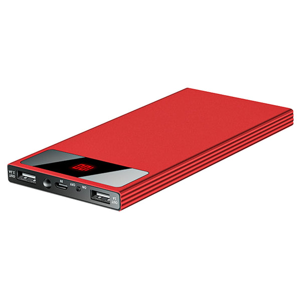 20K mAh Power Bank - Ultra-thin, Dual USB Ports, Flashlight, Battery Display